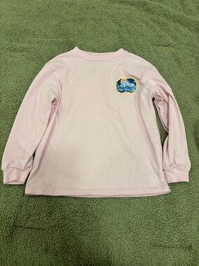 Kids Long-Sleeve Pink Graphic Patch Top